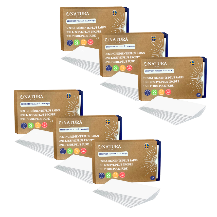 Feuilles de Lessive Peau Sensible - Hypoallergéniques,  Zéro Plastique, Efficaces sur Taches tenaces
